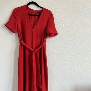 Barely Worn Orange Topshop Wide Leg Jumpsuit - Size 6
